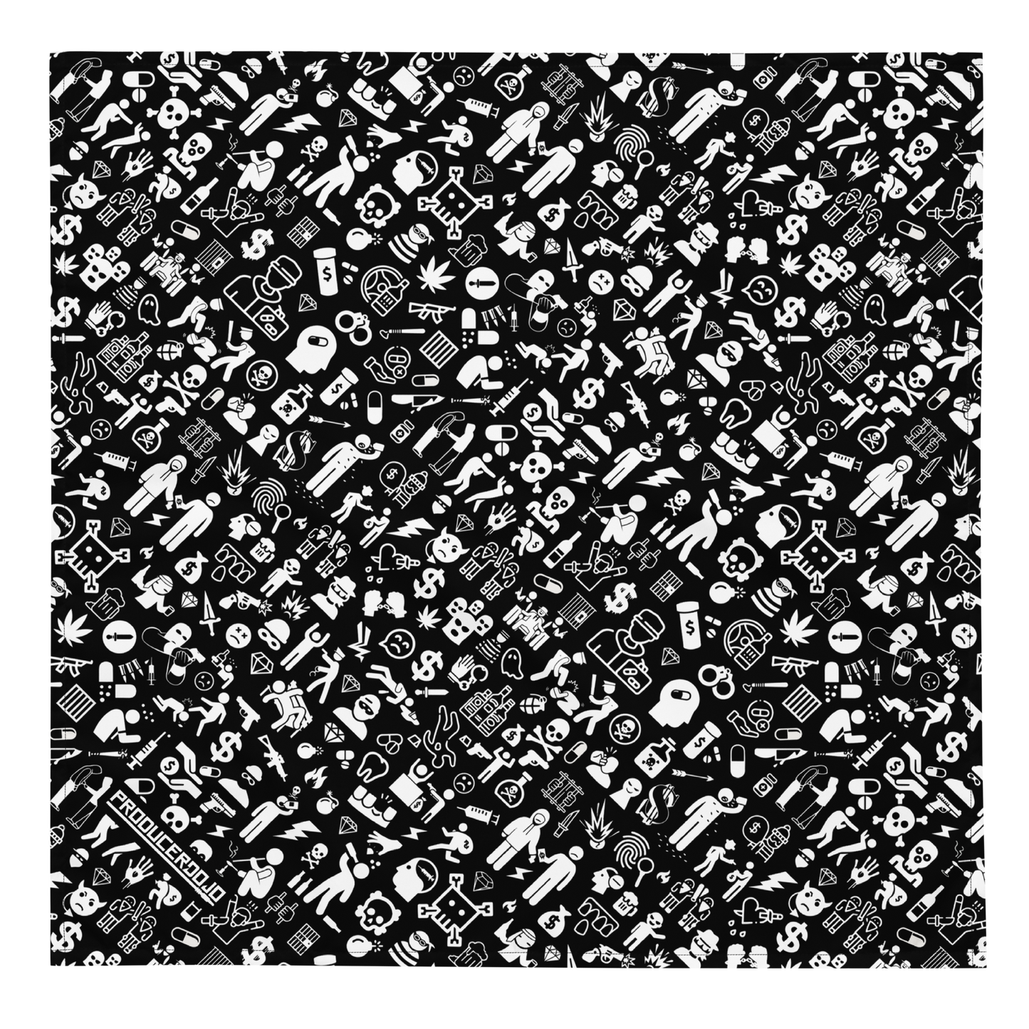 Life of Crime All-over print bandana - Black