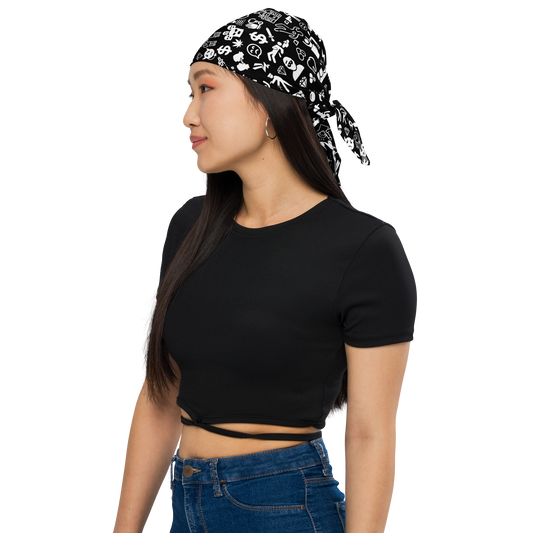 Life of Crime All-over print bandana - Black