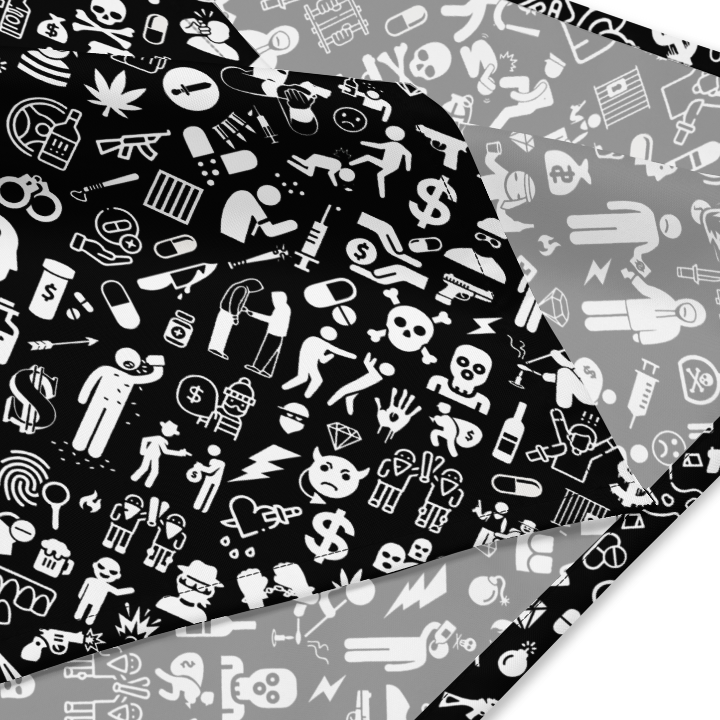 Life of Crime All-over print bandana - Black