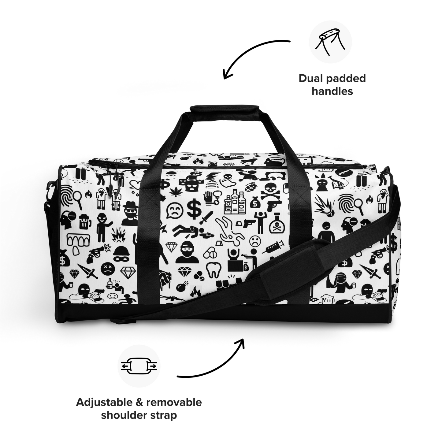 Life of Crime Duffle bag - White