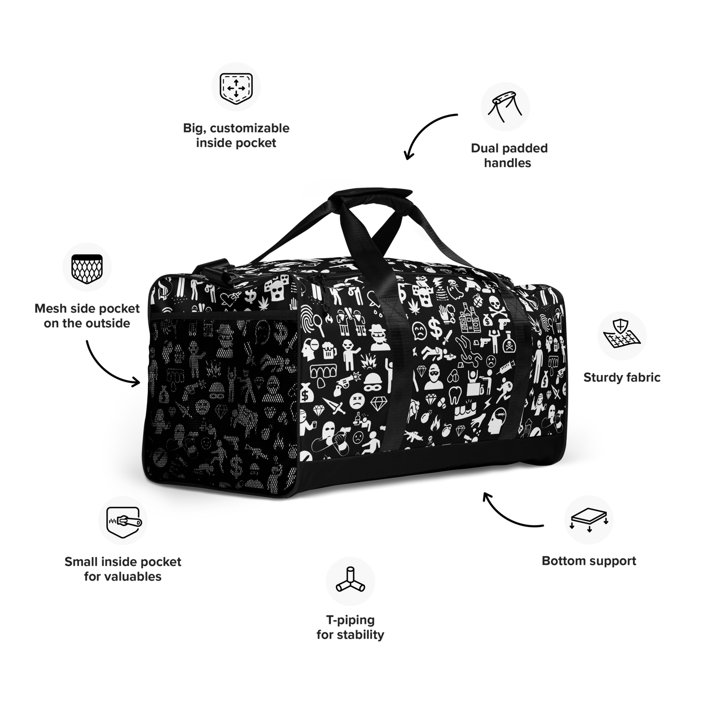 Life of Crime Duffle bag - Black