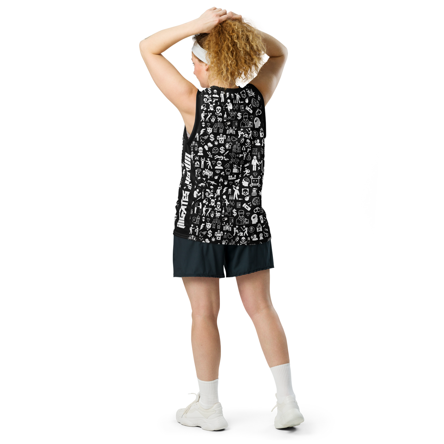 Life of Crime Unisex basketball jersey - Black