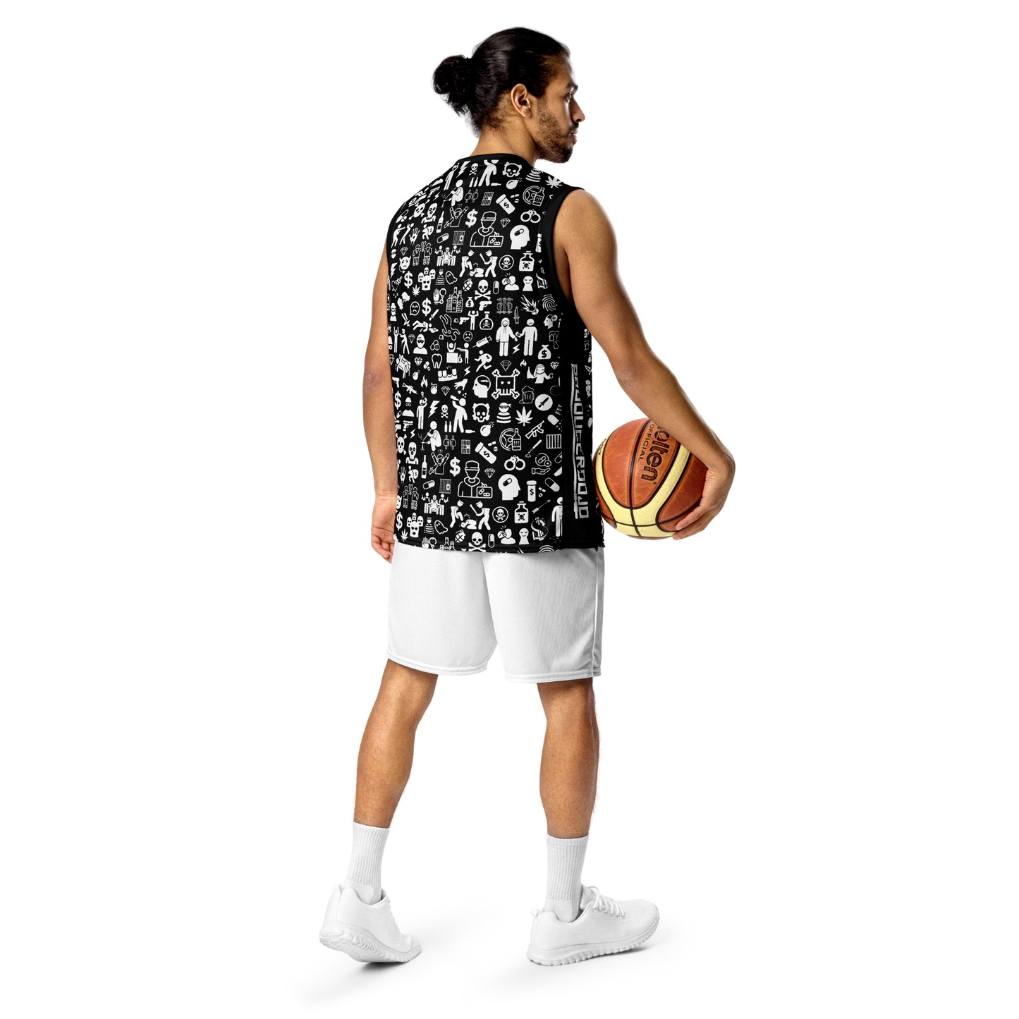 Life of Crime Unisex basketball jersey - Black
