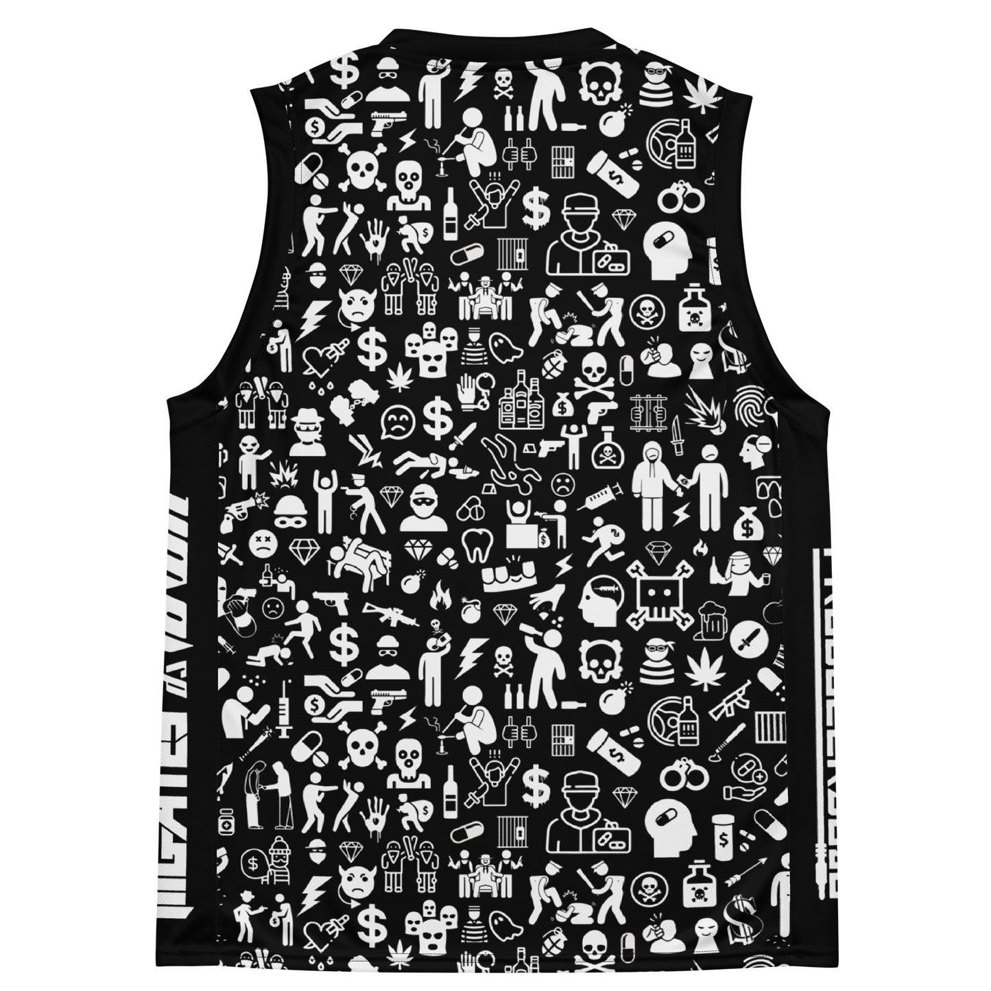 Life of Crime Unisex basketball jersey - Black