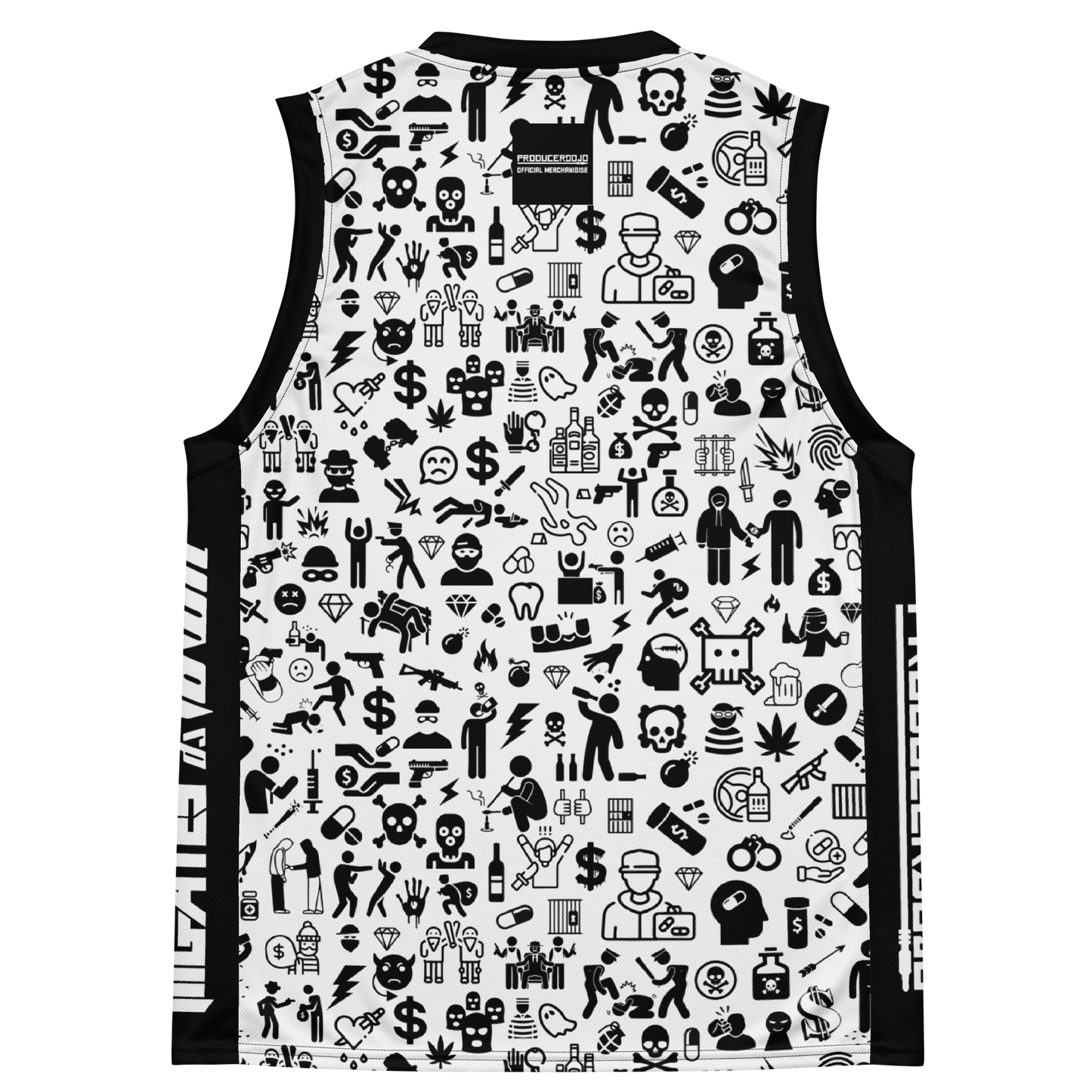 Life of Crime Unisex basketball jersey - White
