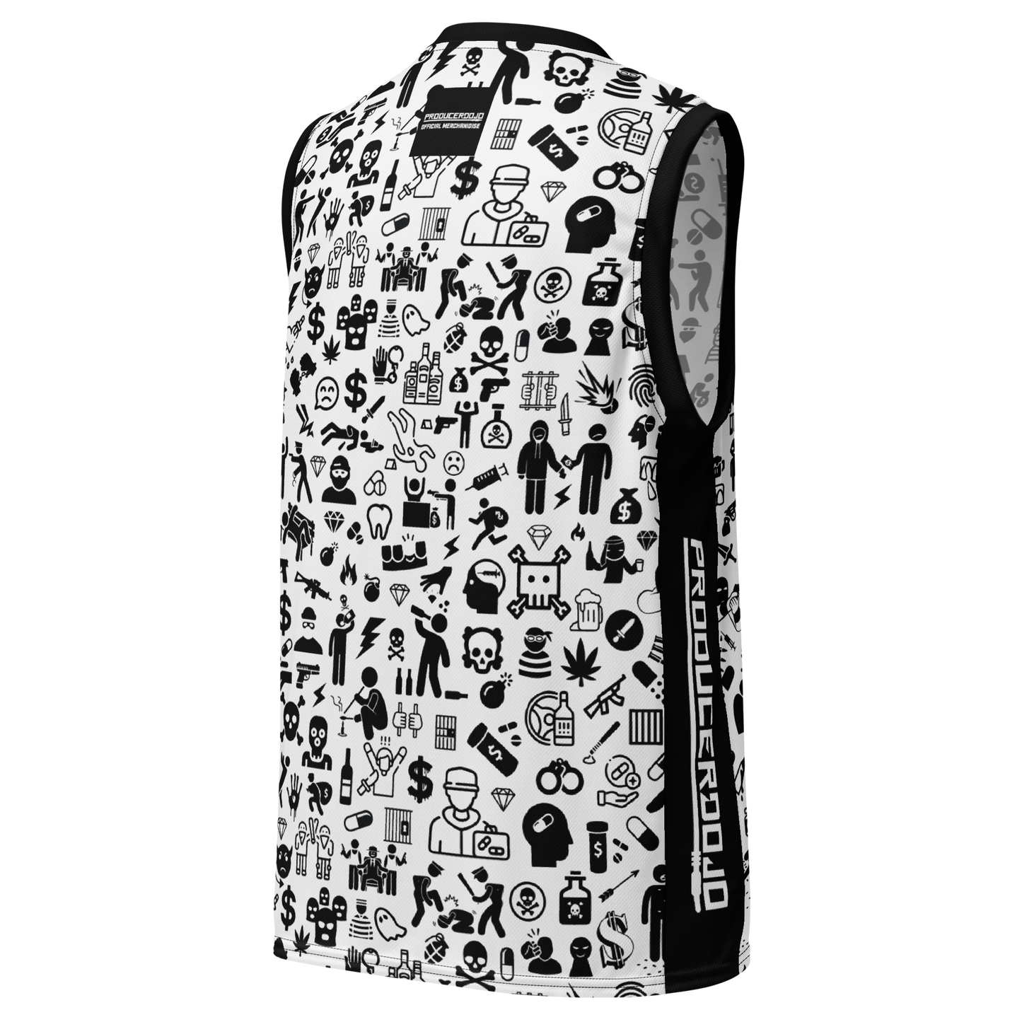 Life of Crime Unisex basketball jersey - White