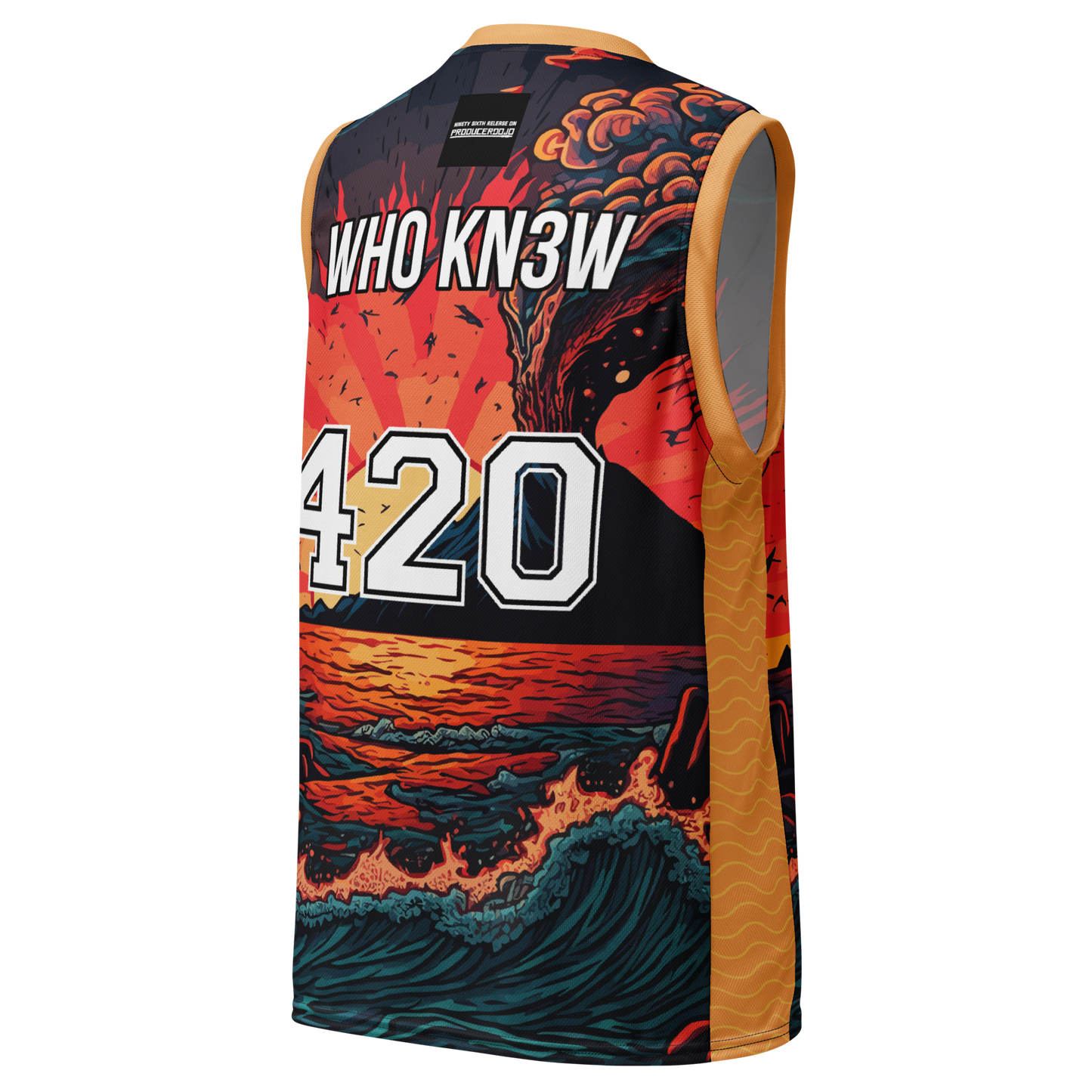 Wave Recycled unisex basketball jersey - Who Knew