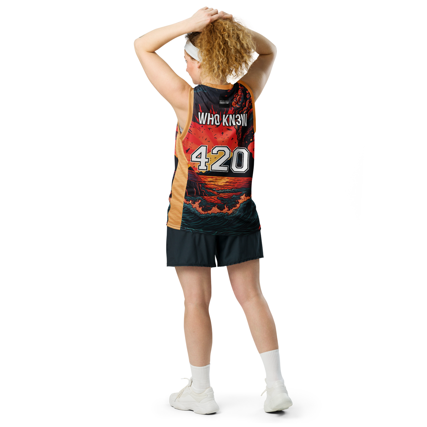 Wave Recycled unisex basketball jersey - Who Knew