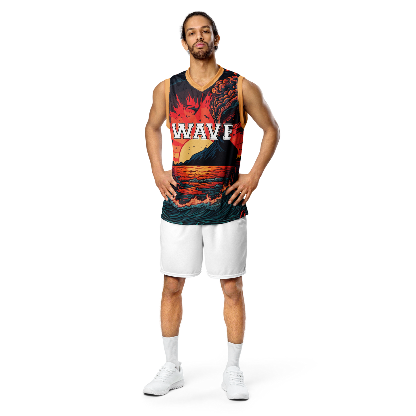 Wave Recycled unisex basketball jersey_Ill.Gates