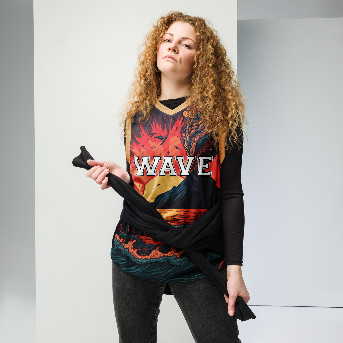 Wave Recycled unisex basketball jersey - PAV4N