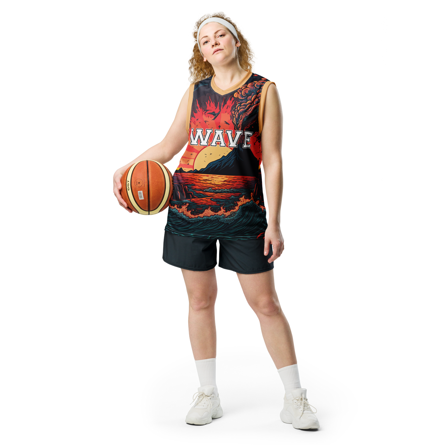 Wave Recycled unisex basketball jersey - PAV4N