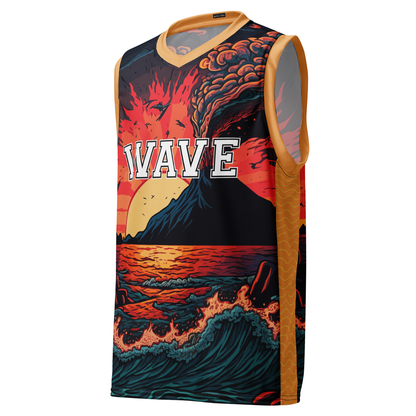 Wave Recycled unisex basketball jersey - DJ YAWN