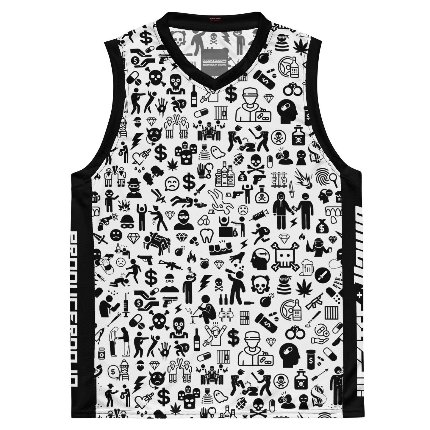 Life of Crime Unisex basketball jersey - White