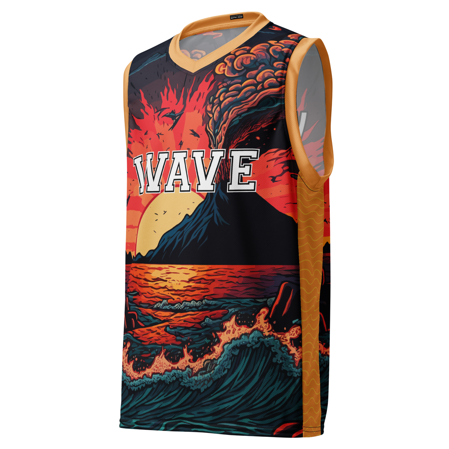 Wave Recycled unisex basketball jersey - Who Knew