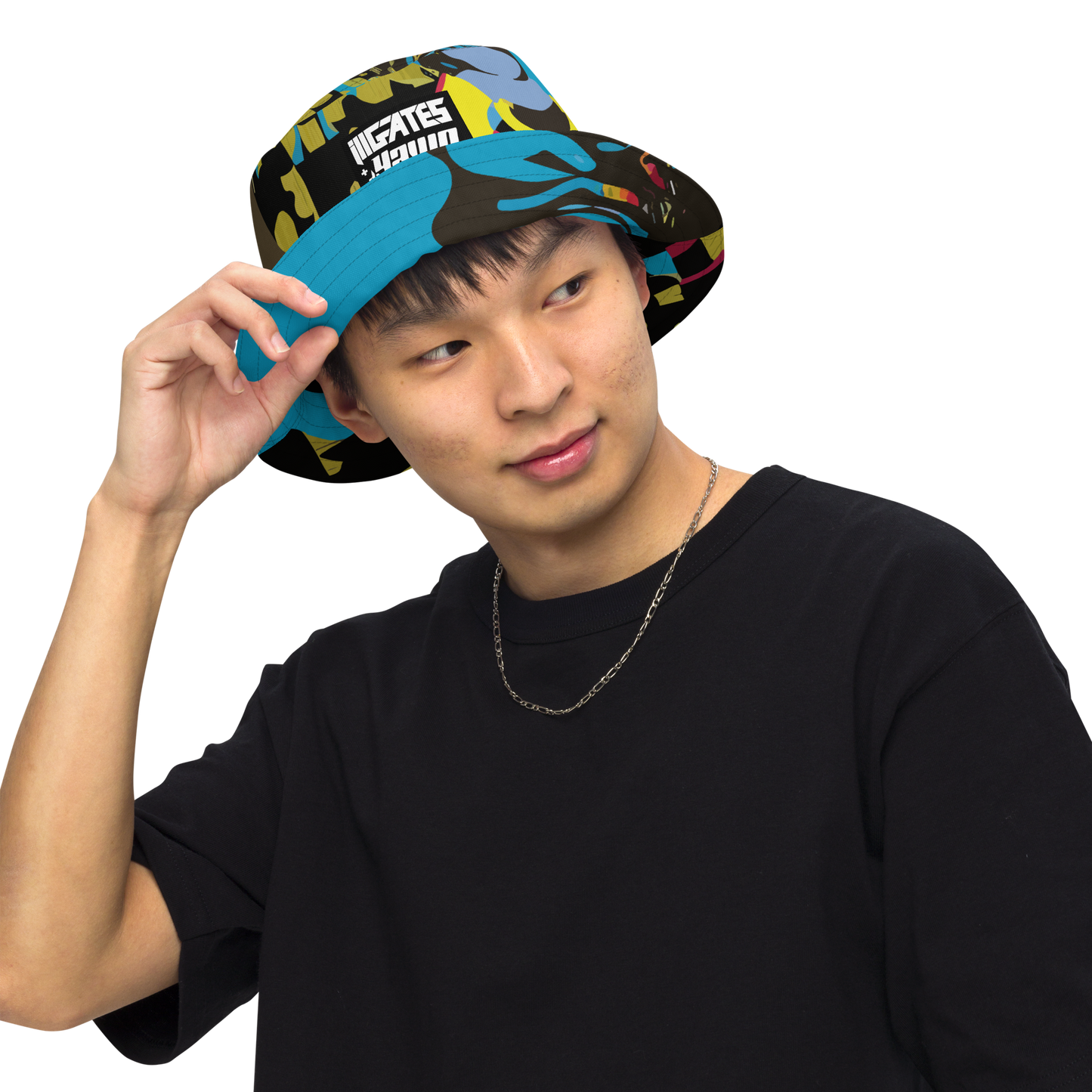 Somebody Reversible bucket hat