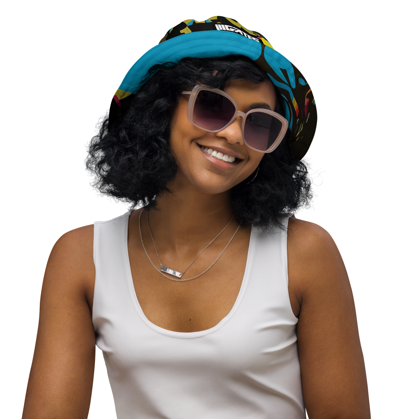 Somebody Reversible bucket hat