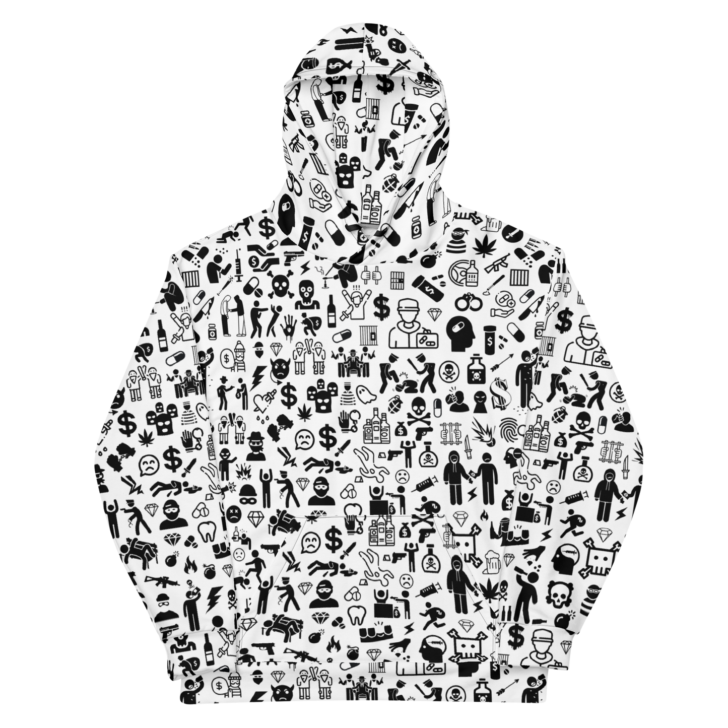 Life of Crime Unisex Hoodie - White